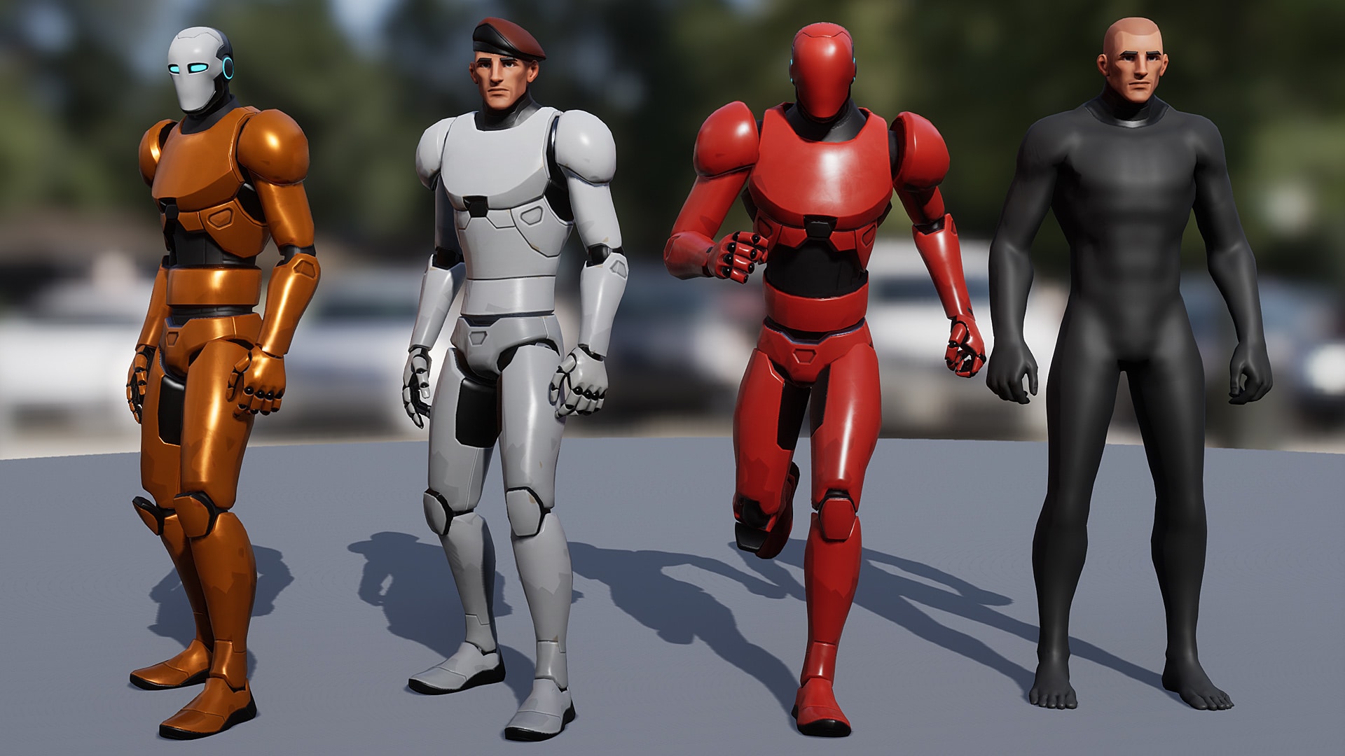 Modular Male Mannequin on Standard Skeleton in Characters UE Marketplace